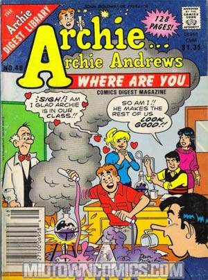 Archie Archie Andrews Where Are You Comics Digest Magazine #48