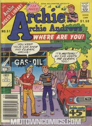Archie Archie Andrews Where Are You Comics Digest Magazine #51