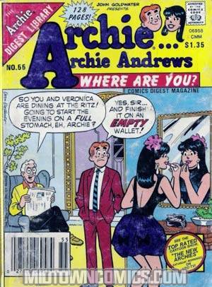 Archie Archie Andrews Where Are You Comics Digest Magazine #55
