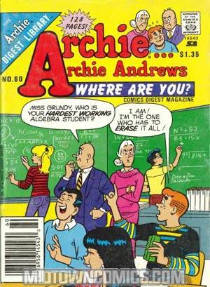 Archie Archie Andrews Where Are You Comics Digest Magazine #60