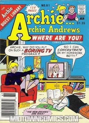 Archie Archie Andrews Where Are You Comics Digest Magazine #61