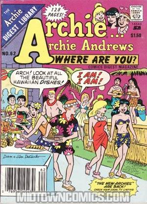 Archie Archie Andrews Where Are You Comics Digest Magazine #62