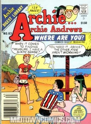 Archie Archie Andrews Where Are You Comics Digest Magazine #63