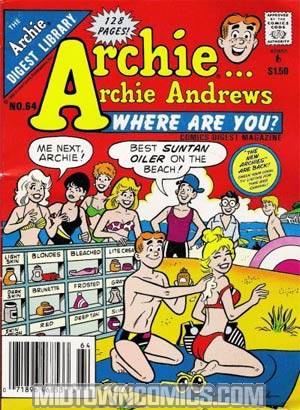 Archie Archie Andrews Where Are You Comics Digest Magazine #64