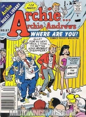 Archie Archie Andrews Where Are You Comics Digest Magazine #67