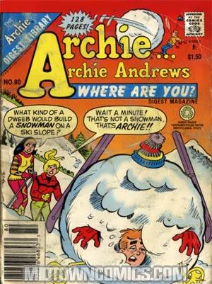 Archie Archie Andrews Where Are You Comics Digest Magazine #80