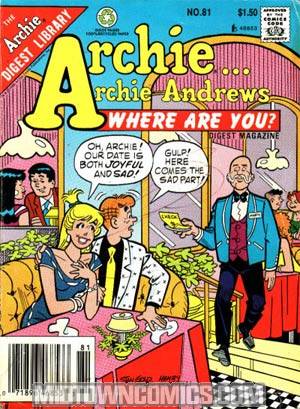 Archie Archie Andrews Where Are You Comics Digest Magazine #81