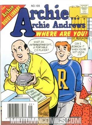 Archie Archie Andrews Where Are You Comics Digest Magazine #109