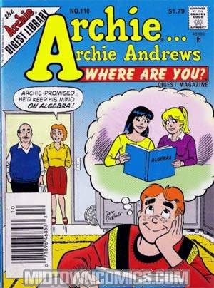 Archie Archie Andrews Where Are You Comics Digest Magazine #110