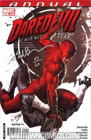 Daredevil Vol 2 Annual #1 Cover B DF Signed By Ed Brubaker