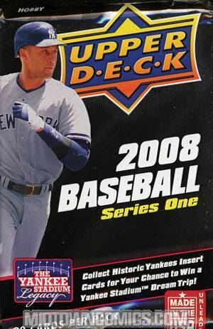 Upper Deck 2008 Baseball Series 1 Trading Cards Pack