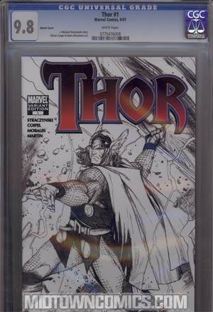 Thor Vol 3 #1 Cover K SDCC Olivier Coipel Sketch Cover CGC 9.8
