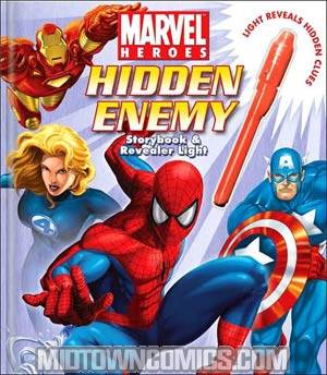 Marvel Heroes Hidden Enemy Action Adventure & Revealer Light HC