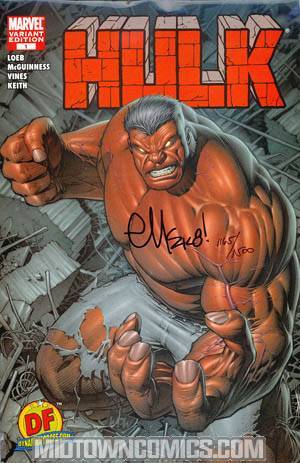Hulk Vol 2 #1 Cover E DF Exclusive Dale Keown Variant Cover Signed By Ed McGuinness