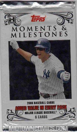 Topps MLB 2008 Moments & Milestones Trading Cards Box