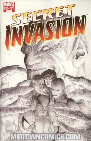 Secret Invasion #1 Cover H Incentive Steve McNiven Sketch Variant Cover