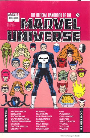 Official Handbook Of The Marvel Universe Master Edition #5 With Polybag