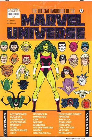 Official Handbook Of The Marvel Universe Master Edition #6 With Polybag