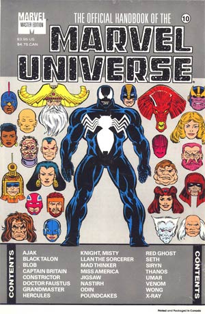 Official Handbook Of The Marvel Universe Master Edition #10 With Polybag