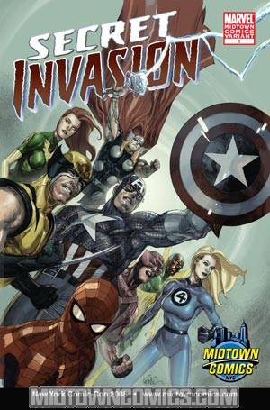 Secret Invasion #1 Cover D Exclusive Midtown Comics NYCC 2008 Leinil Francis Yu Variant Cover