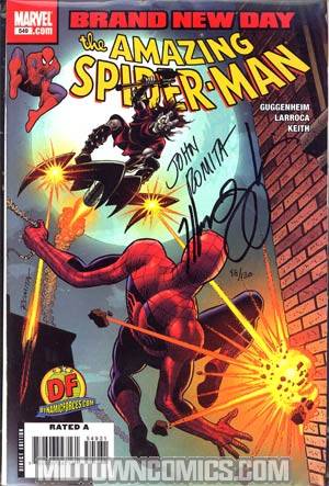 Amazing Spider-Man Vol 2 #549 Cover E DF Exclusive John Romita Sr Variant Cover Signed By Romita And Guggenheim