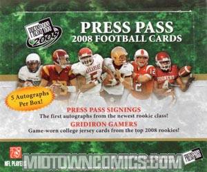 Press Pass 2008 Football Trading Cards Box