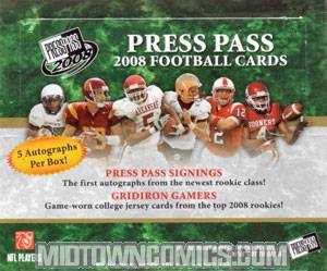 Press Pass 2008 Football Trading Cards Pack