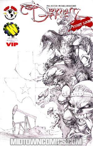 Darkness First Look Cover B Wizard World Texas Marc Silvestri Variant Sketch Cover