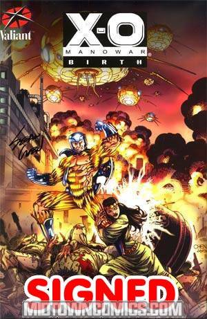 X-O Manowar Birth HC Signed By Sean Chen