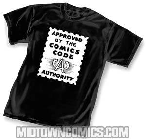 Comics Code Authority Black T-Shirt Large