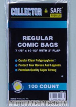 Collector Safe Regular Comic Bags 100-Pack