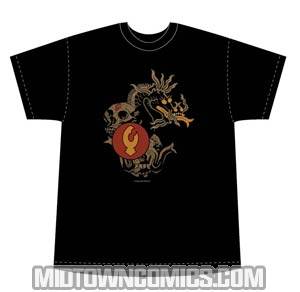 Lobster Johnson Logo Black T-Shirt Large