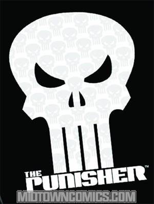 Punisher Logo Crystalized Black Youth T-Shirt Large