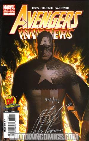 Avengers Invaders #1 Cover F DF Exclusive Alex Ross Variant Cover Signed By Alex Ross