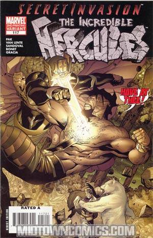 Incredible Hercules #117 Cover B 2nd Ptg Sandoval Variant Cover (Secret Invasion Tie-In)