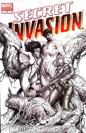 Secret Invasion #4 Cover D Incentive Steve McNiven Sketch Variant Cover