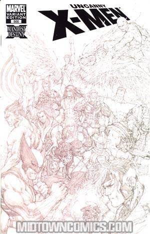 Uncanny X-Men #500 Cover F Incentive Michael Turner Variant Sketch Cover (X-Men Manifest Destiny Tie-In)