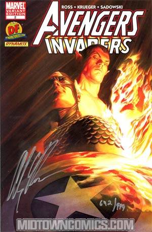 Avengers Invaders #2 DF Exclusive Alex Ross Variant Cover Signed By Alex Ross