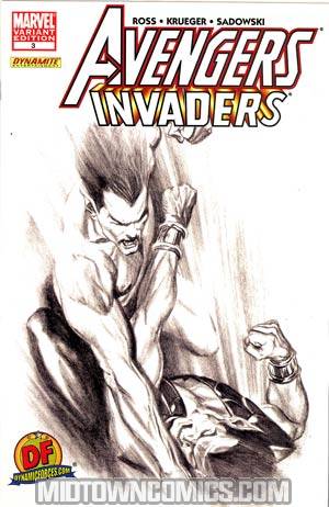 Avengers Invaders #3 DF Exclusive Alex Ross Sketch Variant Cover