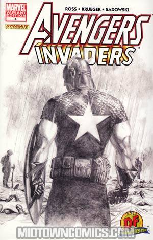 Avengers Invaders #4 DF Exclusive Alex Ross Variant Sketch Cover