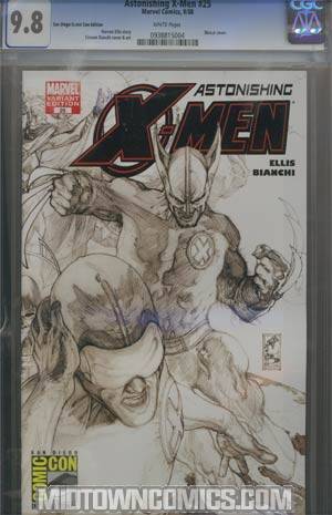 Astonishing X-Men Vol 3 #25 Cover G SDCC Simone Bianchi Variant Cover CGC 9.8