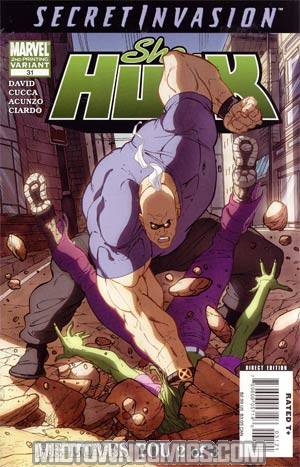 She-Hulk Vol 2 #31 2nd Ptg Cucca Variant Cover (Secret Invasion Tie-In)(He Loves You Part 2)