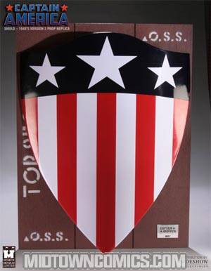 Captain America Shield 1940s Version 2 Red Stripes Prop Replica