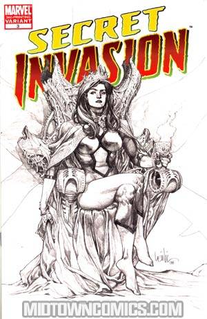 Secret Invasion #3 Cover G 3rd Ptg Leinil Francis Yu Sketch Variant Cover