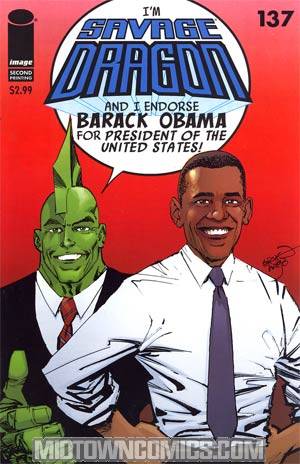 Savage Dragon Vol 2 #137 Cover C 2nd Ptg Barack Obama Cover