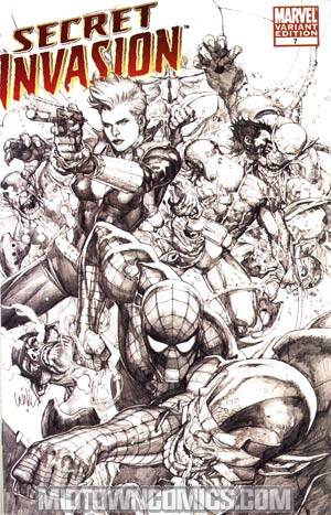 Secret Invasion #7 Cover C Incentive Leinil Francis Yu Sketch Variant Cover