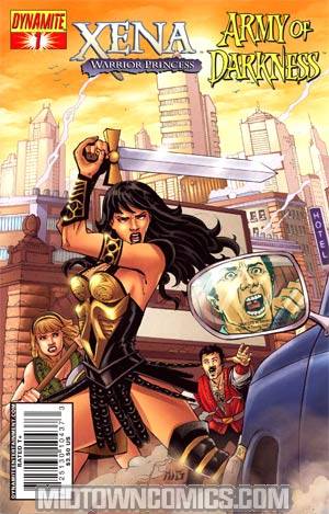 Xena vs Army Of Darkness What Again #1 Xena Sword Cover