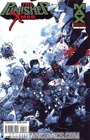 Punisher MAX X-Mas Special 2008 Cover B Bloody Variant Cover
