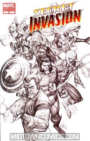 Secret Invasion #8 Cover C Incentive Leinil Francis Yu Sketch Variant Cover