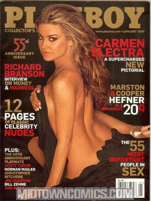 Playboy magazine Jan 2009 Featuring Covergirl Carmen Electra